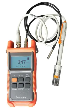 Santacary 782897958205 Ph Meter 0.01 Accuracy 0-14.00 Measuring Range 1 To 3 Points Calibra