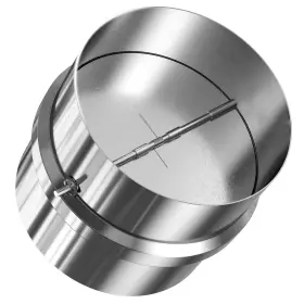 Sevenjungle 753947383438 4 Inch Backdraft Damper One-way Ducting Insert With Spring-loaded Aluminum Flaps