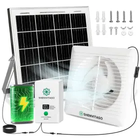 Shenvitaso 69eaaa897ff18be2d289a3d7 Solar Powered Exhaust Fan Kit 25w 8 Ventilation With Battery