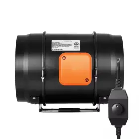 Skyshalo 313094994910 Inline Duct Fan 8 Inch 750cfm With Variable Speed Controller Quiet Ac-motor Ven