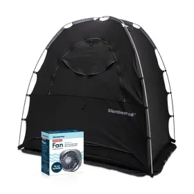 89384367 Slumberpod Combo With Fan Blackout Portable Privacy Pod - Black