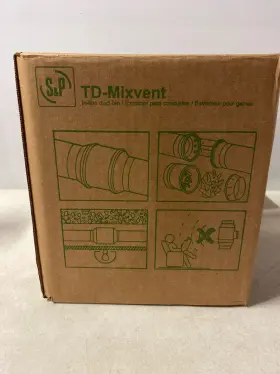 Td-100 Solar & Palau 413893175526 S&p 4 Inch Td-mixvent In-line Duct Fan 97/101 Cfm 120v - 60 Hz 23/26 W