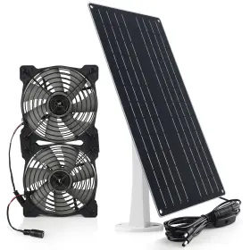 12v12w Soshine 2fan Solar Fan For Chicken Coop 12w 12v Greenhouse With 2pcs Fans F