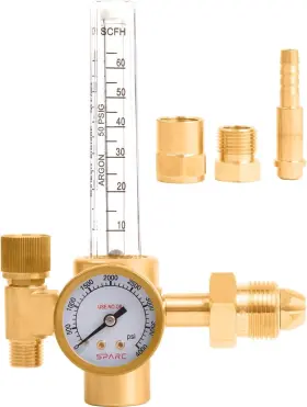 Sparc 045918090156 Argon Co2 Flow Meter Welding Gas Regulator For Mig Tig Brass