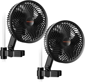 Spider Farmer 445020070009 2-pack Grow Tent Clip Fan 6 Inch Ec Motor Custom 10 Dynamic Wind Spe