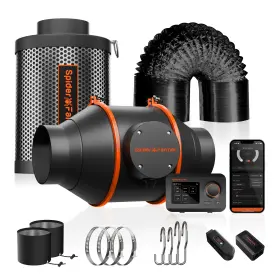 Spider Farmer 973280375455 2026 4 Inch Inline Fan 205cfm Smart Ggs Controller Kits For Grow Tent