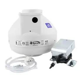 Hx9.7 Spruce 28575 Grow Tent Accessories 8.5 Inch W Inline Duct Boosting With Sensing White