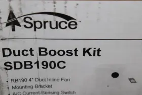 28576 Spruse Inline Duct Boosting Fan Kit With Current Sensing Switch 148 Cfm 4 Inch