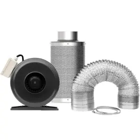 Sunstream 607169015526 4 Inch Grow Tent Ventilation System 203 Cfm Inline Duct Fan Carbon