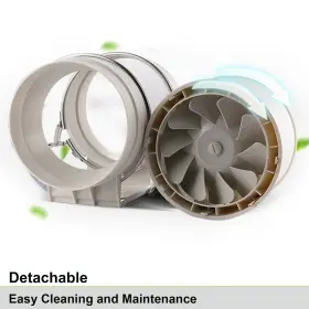 Hf-100p Tbvechi 4 Inch Inline Duct Fan 35w 220cfm Ventilation Exhaust Blower Fans Quiet Copper Motor #2
