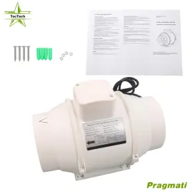 Pr7016248 Tectech 6in Inline Ventilation Exhaust Blower Fans 400 Cfm For Kitchen Hydroponics