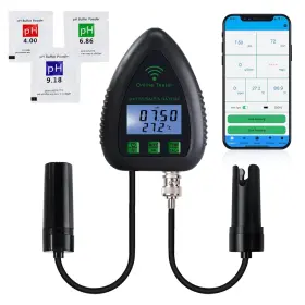 Tekcoplus Tk397plus 5-in-1 Wifi Ph Monitor Water Quality Tester Ph/s.g/tds/salt/temperature
