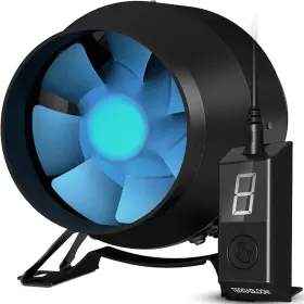 Ecmf-100-quiet  Terrabloom 800689567548 4inch Inline Fan Hvac Grow Tent With Digital Speed Controller