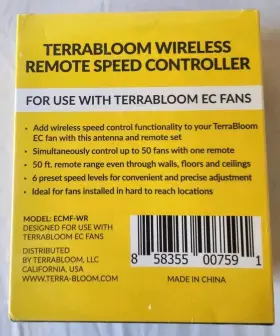 Terrabloom 858355007591 Wireless Remote Speed Controller For Ec Fans Model Ecmf-wr Sealed #2