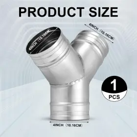Gfa-therwen-568 Therwen 4 Inch Duct Splitter For Exhaust Fan 3 Way Hose Connector Metal #2