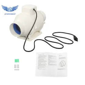 Gm1711160md Thomletha 4 Inch Inline Ventilation Exhaust Fan 280 Cfm Duct Intake High Efficiency Air