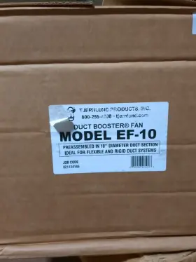 Ef-10 Tjernlund Products Axial Duct Booster 10 Inch Dia