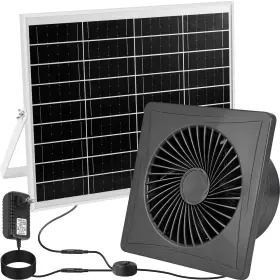 Tneltueb Tnu461110tyn01 Solar Exhaust Fan 2-in-1 With Dc Adapter Large Panel 3000 Rpm High Spee