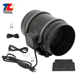 Tl7098990 Tool Library 8 Inch Inline Duct Fan 807 Cfm With Ec Motor And Temperature Humidity Smart Controller
