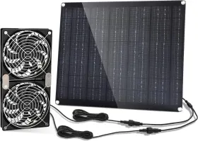 Ttnde 739719727068 30w Solar Panel Fan Kit For Chicken Coops Greenhouses Sheds Pet Houses