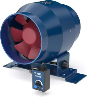 Turbro 800689568224 4 Inch Inline Duct Fan With Solid Metal Case 195 Cfm Quiet Vent