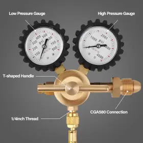 Tutor Auto 708686961072 Nitrogen Regulator With 60 Inch Hose For Hvac Purge 0-800 Psi Output Pressure #2