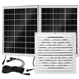 Txl Tl-058 High-speed Solar Attic Fan Kit 2pcs 20w Panels 25w Dc Max 1500r