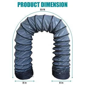Uninetic 721749535522 33ft Premium Pvc Flexible Duct Hosing For Exhaust Fan -20 To 180 F 8 Inch #2