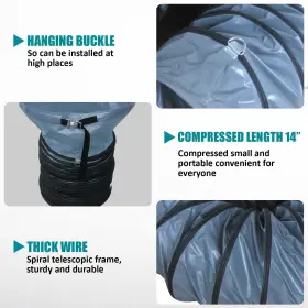 Uninetic 721749535522 33ft Premium Pvc Flexible Duct Hosing For Exhaust Fan -20 To 180 F 8 Inch #3