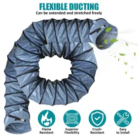 Uninetic 721749794028 33ft Premium Pvc Flexible Duct Hosing For Exhaust Fan 10 Inch #3