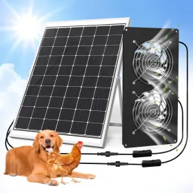 Ut20z6x Utffedy 20w Solar Powered Dual Metal Shell Fan Kit Ipx7 Waterproof Monocrystalline S