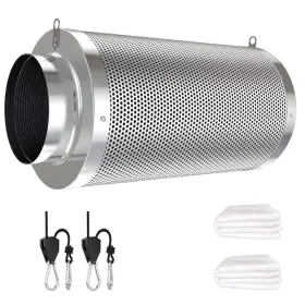Vanleno 750466136880 4inch Carbon Filter Odor Control With Australia Virgin Silver