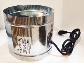 Vt-df8 Ventech 8 Inch Inline Duct Fan 420 Cfm Hvac 120v Plug-in Exhaust Ventilation Or Booster #2