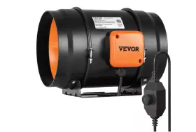 1010304478 Vevor Inline Duct Fan 8 Inch 750 Cfm With Variable Speed Controller Quiet Exhaust