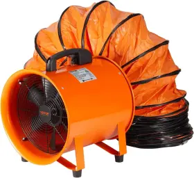 Vevor 197988451075 Air Mover Blower Fan 12 Inch 3198cfm 585w With 33ft Flexible Duct Indust