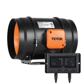 Vevor 840281562589 8 Inch Inline Duct Fan Hvac Exhaust Blower Kit Ec Variable Speed Control
