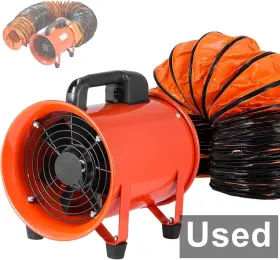 Vevor 840349975740 8 Inch Utility Blower Fan With 32ft Duct Hose Orange