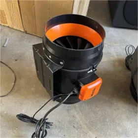 Bt-f18b Vevor Ventilation Fan Corded Electric Black Orange Circular Centrifugal