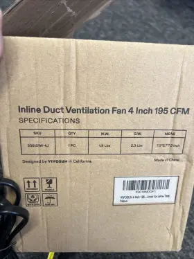 Vivosun6 Visit The Vivosun Store Grow Tent Ventilation 4 Inch 195 Cfm Inline Fan Temperature Humidity #3