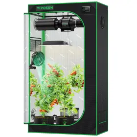 304113-s Vivosun S326 36x20x63 Grow Tent High Reflective Mylar With Observation