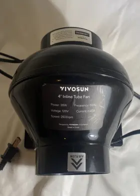 306101w-4j Vivosun 4 Inch Inline Duct Ventilation Vent Blower Fan Hydroponic For Grow Tent