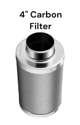 306143-0412j Vivosun 4 Inch Air Carbon Filter Silver 4.8 Lbs Open Box Free Returns