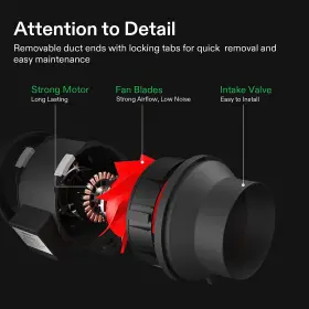 Vivosun 313104274292 4 Inch Carbon Filter And 8 Feet Of Ducting Temperature Humidity Monitor For Gr #3