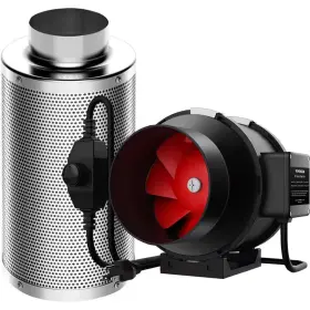 Vivosun 313110960967 6 Inch 390 Cfm Inline Duct Fan With X 18 Carbon Filter Odor Control Sys