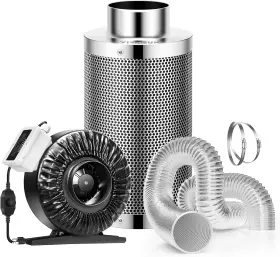 43180-7185 Vivosun 4 Inch 203 Cfm Inline Fan With Speed Controller And Silver