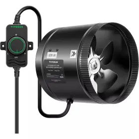 Vivosun 445012917985 430 Cfm 8 Inch Inline Booster Duct Fan With Speed Controller For Hvac Exhaust Ven