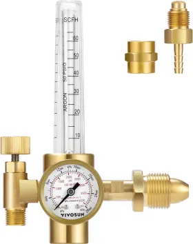 Vivosun 445022296254 Co2 Regulator 40mm High Pressure Gauge With Solenoid Valve For Grow Room