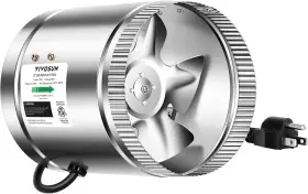 Vivosun 445049342361 6 Inch Inline Duct Fan 240 Cfm Hvac Exhaust Ventilation With Low No