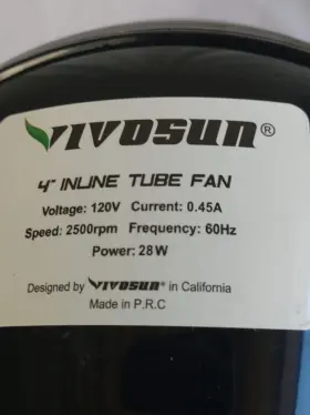 Vivosun 445049992948 New 4 Inch 195 Cfm Inline Ventilation Duct Fan Vent Blower Grow Tent #3