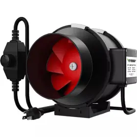 Vivosun 445056534506 6 Inch 390 Cfm Inline Duct Fan With Variable Speed Controller For Ventilation